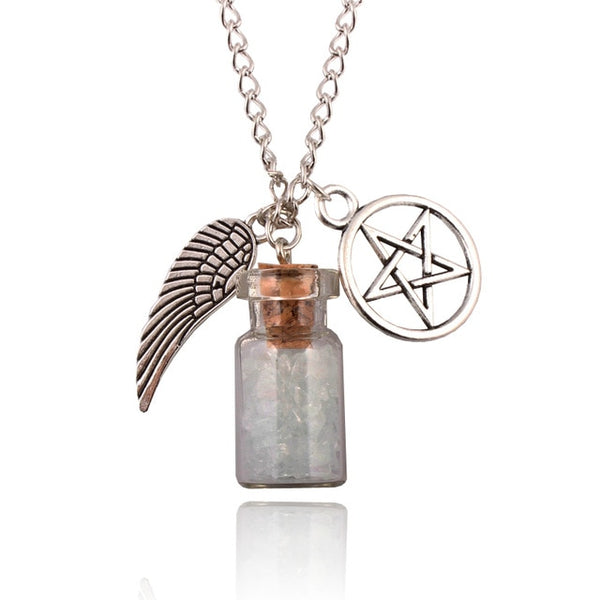 Angel Wing Pentagram Necklace