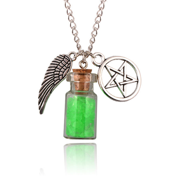 Angel Wing Pentagram Necklace