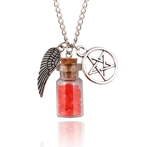 Angel Wing Pentagram Necklace