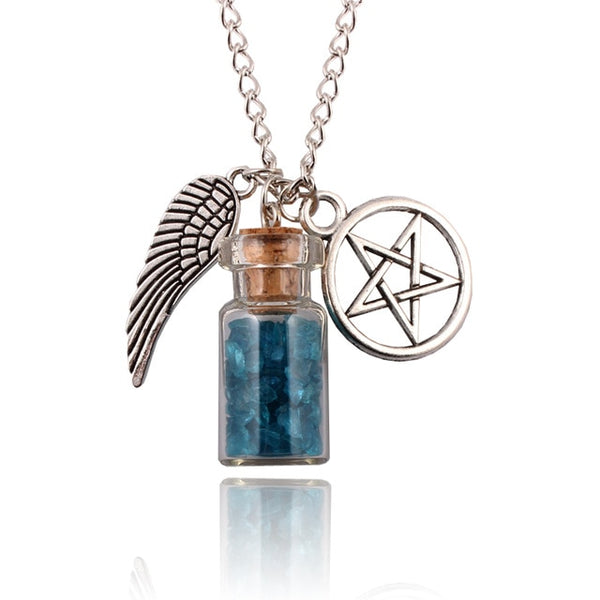 Angel Wing Pentagram Necklace