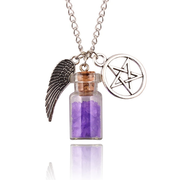 Angel Wing Pentagram Necklace