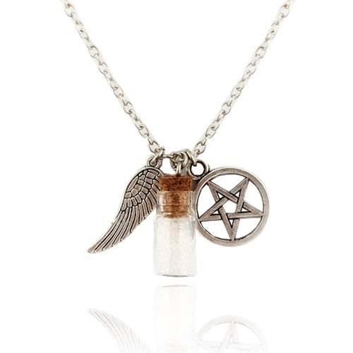 Angel Wing Pentagram Necklace